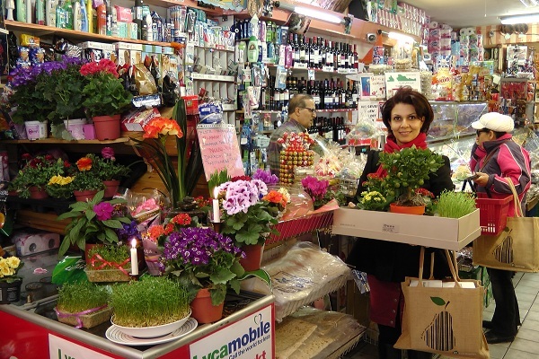 Buying Nowruz stuff in a Persian grocery in Amsterdam