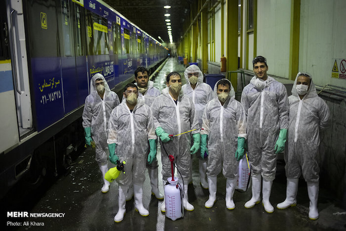 Tehran Metro after coronavirus outbreak (25 Feb. 2020)